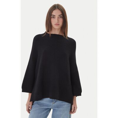 Kontatto Sweter 3M0848C Czarny Relaxed Fit NOSIZE Czarny Damskie Kontatto Sweter 3M0848C Czarny Relaxed Fit NOSIZE Czarny Damskie