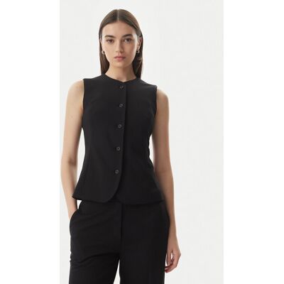 Calvin Klein Kamizelka LV044G414G Czarny Regular Fit 8 Czarny Damskie Calvin Klein Kamizelka LV044G414G Czarny Regular Fit 8 Czarny Damskie