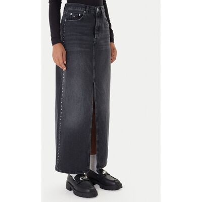 Tommy Jeans Spódnica jeansowa Layla DW0DW21576 Czarny Regular Fit 30 Czarny Damskie Tommy Jeans Spódnica jeansowa Layla DW0DW21576 Czarny Regular Fit 30 Czarny Damskie