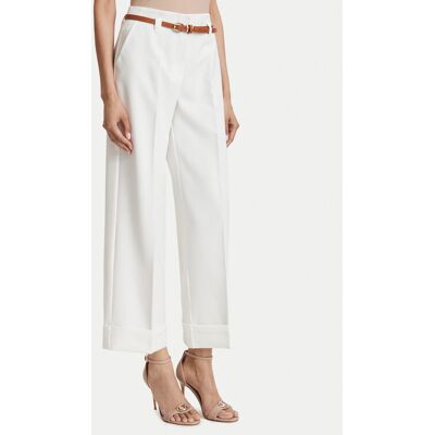 ACCESS FASHION Spodnie materiałowe 63-5021-135 Biały Regular Fit 42 Biały Damskie ACCESS FASHION Spodnie materiałowe 63-5021-135 Biały Regular Fit 42 Biały Damskie