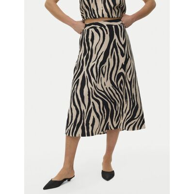 Vero Moda Spódnica midi Mymilo 10340419 Czarny Regular Fit XS Czarny Damskie Vero Moda Spódnica midi Mymilo 10340419 Czarny Regular Fit XS Czarny Damskie