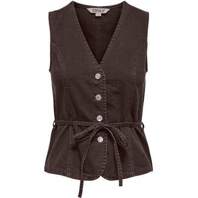 ONLY Top Silla 15374051 Brązowy Regular Fit XS Brązowy Damskie ONLY Top Silla 15374051 Brązowy Regular Fit XS Brązowy Damskie