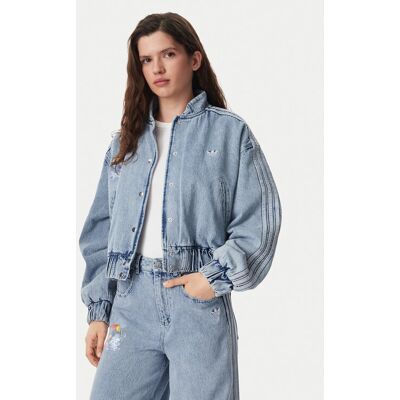 Adidas Kurtka jeansowa Care Bear KQ6747 Niebieski Regular Fit S Niebieski Damskie Adidas Kurtka jeansowa Care Bear KQ6747 Niebieski Regular Fit S Niebieski Damskie