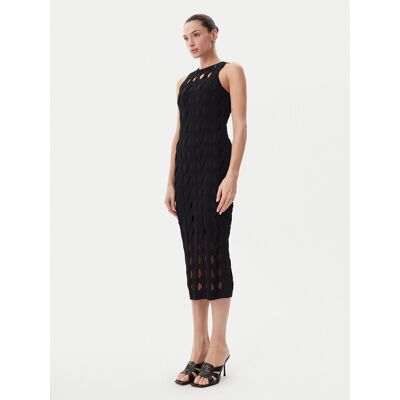 PINKO Sukienka dzianinowa Allan 105190 A2LW Czarny Regular Fit XS Czarny Damskie PINKO Sukienka dzianinowa Allan 105190 A2LW Czarny Regular Fit XS Czarny Damskie