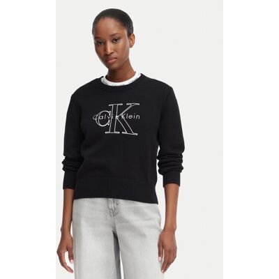 Calvin Klein Jeans Sweter LV047G322G Czarny Regular Fit S Czarny Damskie Calvin Klein Jeans Sweter LV047G322G Czarny Regular Fit S Czarny Damskie