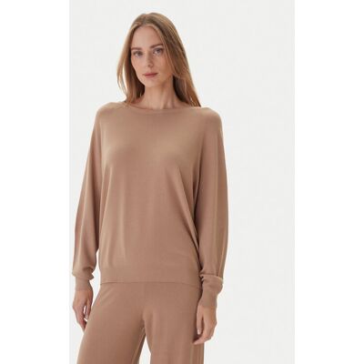 Kontatto Sweter 3M0820C Beżowy Regular Fit NOSIZE Beżowy Damskie Kontatto Sweter 3M0820C Beżowy Regular Fit NOSIZE Beżowy Damskie