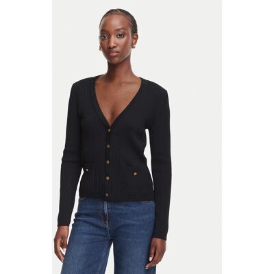 Luisa Spagnoli Kardigan Madira 100544 Czarny Regular Fit L Czarny Damskie Luisa Spagnoli Kardigan Madira 100544 Czarny Regular Fit L Czarny Damskie