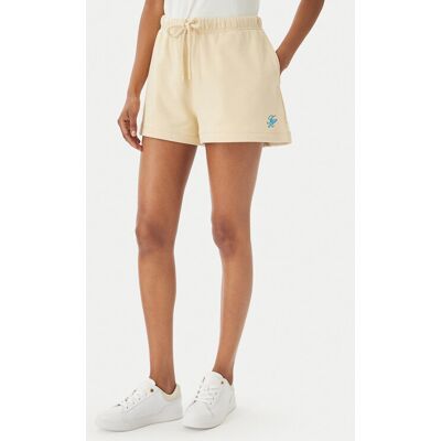 Tommy Hilfiger Szorty sportowe Logo Embroidery WW0WW48765 Beżowy jasny Regular Fit L Beżowy jasny Damskie Tommy Hilfiger Szorty sportowe Logo Embroidery WW0WW48765 Beżowy jasny Regular Fit L Beżowy jasny Damskie