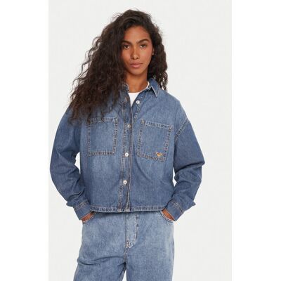 Roxy Koszula jeansowa Another Reflect ERJWT03704 Niebieski Regular Fit S Niebieski Damskie Roxy Koszula jeansowa Another Reflect ERJWT03704 Niebieski Regular Fit S Niebieski Damskie