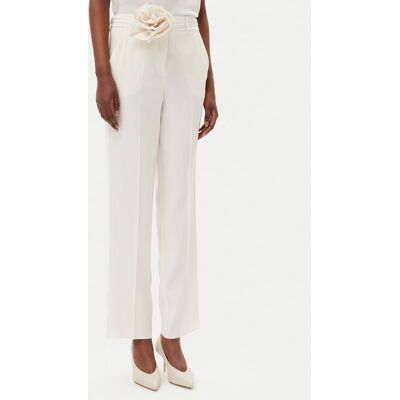 Marella Spodnie materiałowe Lello 2513131152200 Biały Regular Fit 40 Biały Damskie Marella Spodnie materiałowe Lello 2513131152200 Biały Regular Fit 40 Biały Damskie