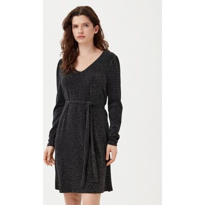 Vila Sukienka dzianinowa Eleina 14100741 Czarny Regular Fit L Czarny Damskie Vila Sukienka dzianinowa Eleina 14100741 Czarny Regular Fit L Czarny Damskie