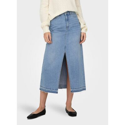 JDY Spódnica jeansowa Bella 15317441 Niebieski Regular Fit M Niebieski Damskie JDY Spódnica jeansowa Bella 15317441 Niebieski Regular Fit M Niebieski Damskie