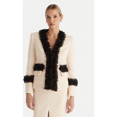 Babylon Marynarka S00750 Écru Regular Fit 44 Kremowy Damskie Babylon Marynarka S00750 Écru Regular Fit 44 Kremowy Damskie