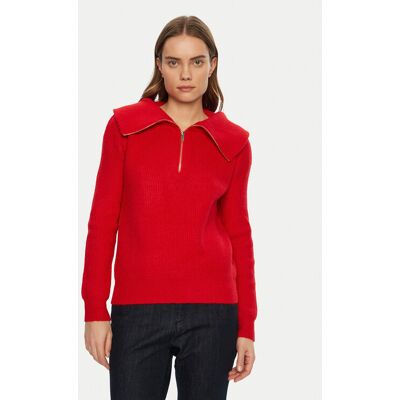 Morgan Sweter 242-MCOLAR Czerwony Regular Fit XL Czerwony Damskie Morgan Sweter 242-MCOLAR Czerwony Regular Fit XL Czerwony Damskie