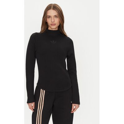 Adidas Bluzka Structured Interlock JJ0937 Czarny Slim Fit L Czarny Damskie Adidas Bluzka Structured Interlock JJ0937 Czarny Slim Fit L Czarny Damskie