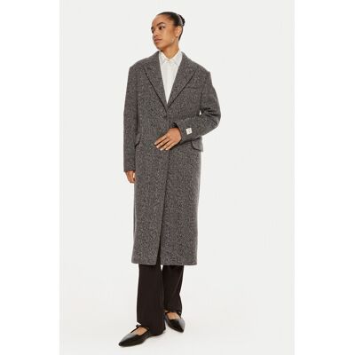 Calvin Klein Płaszcz wełniany Herringbone Single K20K207710 Szary Regular Fit 38 Szary Damskie Calvin Klein Płaszcz wełniany Herringbone Single K20K207710 Szary Regular Fit 38 Szary Damskie