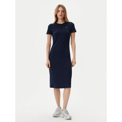 Tommy Jeans Sukienka codzienna DW0DW19721 Granatowy Slim Fit XXS Granatowy Damskie Tommy Jeans Sukienka codzienna DW0DW19721 Granatowy Slim Fit XXS Granatowy Damskie