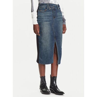 Desigual Spódnica jeansowa Twisted 25WWFD03 Granatowy Regular Fit S Granatowy Damskie Desigual Spódnica jeansowa Twisted 25WWFD03 Granatowy Regular Fit S Granatowy Damskie