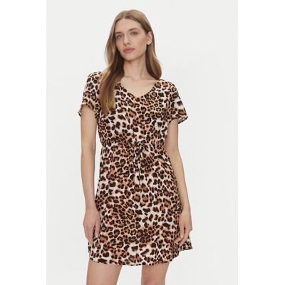 Vero Moda Sukienka codzienna Easy Joy 10307990 Brązowy Regular Fit XS Brązowy Damskie Vero Moda Sukienka codzienna Easy Joy 10307990 Brązowy Regular Fit XS Brązowy Damskie