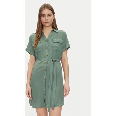 Vero Moda Sukienka koszulowa Bumpy 10325828 Zielony Loose Fit S Zielony Damskie Vero Moda Sukienka koszulowa Bumpy 10325828 Zielony Loose Fit S Zielony Damskie