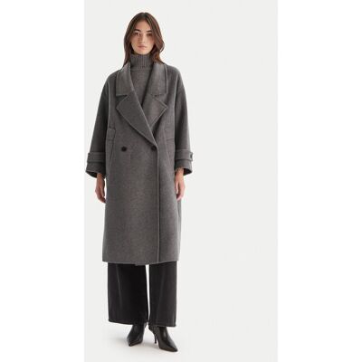 ViCOLO Płaszcz wełniany TF0050 Szary Regular Fit S Szary Damskie ViCOLO Płaszcz wełniany TF0050 Szary Regular Fit S Szary Damskie