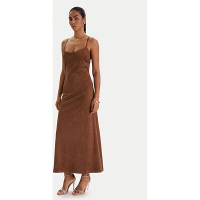 Bardot Sukienka z imitacji skóry Nadira 59194DB3 Brązowy Slim Fit 12 Brązowy Damskie Bardot Sukienka z imitacji skóry Nadira 59194DB3 Brązowy Slim Fit 12 Brązowy Damskie
