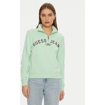 Guess Jeans Bluza W5RQ25 K68I4 Zielony Regular Fit XS Zielony Damskie Guess Jeans Bluza W5RQ25 K68I4 Zielony Regular Fit XS Zielony Damskie