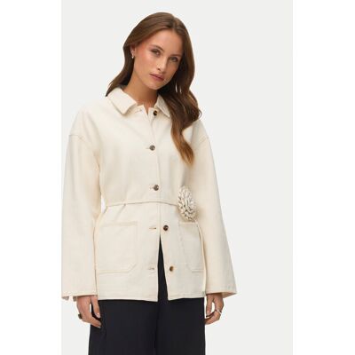 Vero Moda Kurtka jeansowa Sazzy 10339336 Beżowy Relaxed Fit M Beżowy Damskie Vero Moda Kurtka jeansowa Sazzy 10339336 Beżowy Relaxed Fit M Beżowy Damskie