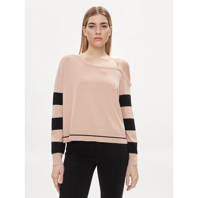 Liu Jo Sweter TA4112 MS36L Różowy Regular Fit S Różowy Damskie Liu Jo Sweter TA4112 MS36L Różowy Regular Fit S Różowy Damskie