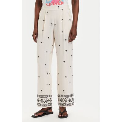 Vero Moda Spodnie materiałowe Kai 10345546 Kremowy Regular Fit XS Kremowy Damskie Vero Moda Spodnie materiałowe Kai 10345546 Kremowy Regular Fit XS Kremowy Damskie