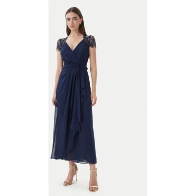 Luisa Spagnoli Sukienka wieczorowa Piolo 543226 Granatowy Regular Fit 48 Granatowy Damskie Luisa Spagnoli Sukienka wieczorowa Piolo 543226 Granatowy Regular Fit 48 Granatowy Damskie