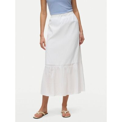 Vero Moda Spódnica midi Vmtrine 10343485 Biały Regular Fit XS Biały Damskie Vero Moda Spódnica midi Vmtrine 10343485 Biały Regular Fit XS Biały Damskie