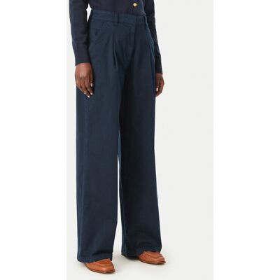 Tommy Jeans Spodnie materiałowe DW0DW21698 Granatowy Wide Leg 28_30 Granatowy Damskie Tommy Jeans Spodnie materiałowe DW0DW21698 Granatowy Wide Leg 28_30 Granatowy Damskie