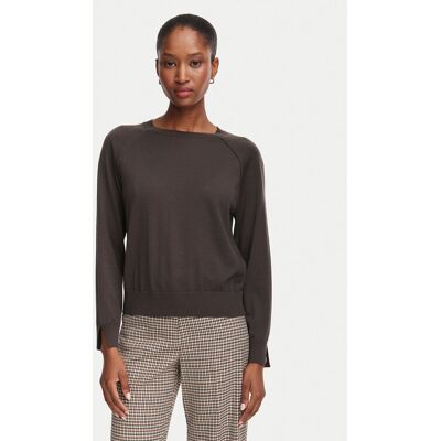 Marella Sweter Cottage 2625366211 Brązowy ciemny Regular Fit XL Brązowy ciemny Damskie Marella Sweter Cottage 2625366211 Brązowy ciemny Regular Fit XL Brązowy ciemny Damskie