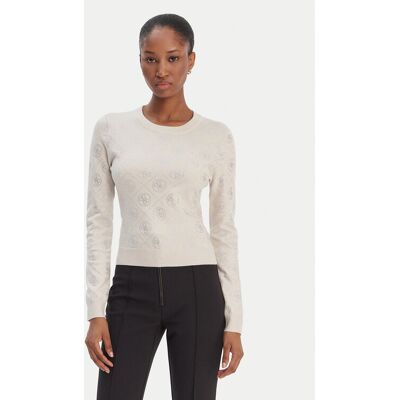 Guess Sweter W6RR66 Z3JD2 Beżowy Regular Fit XXL Beżowy Damskie Guess Sweter W6RR66 Z3JD2 Beżowy Regular Fit XXL Beżowy Damskie
