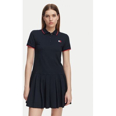 Tommy Jeans Sukienka codzienna Tommy Badge DW0DW22328 Granatowy Relaxed Fit XXS Granatowy Damskie Tommy Jeans Sukienka codzienna Tommy Badge DW0DW22328 Granatowy Relaxed Fit XXS Granatowy Damskie