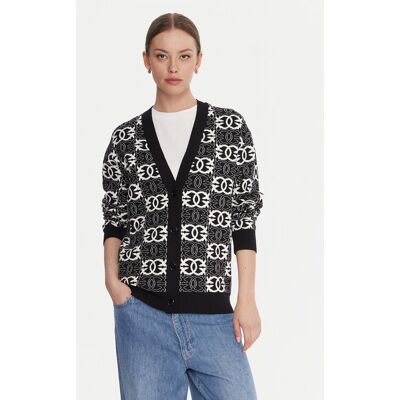 PINKO Kardigan Half Breed 106042 A2YD Czarny Regular Fit S Czarny Damskie PINKO Kardigan Half Breed 106042 A2YD Czarny Regular Fit S Czarny Damskie