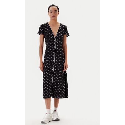 Tommy Jeans Sukienka codzienna DW0DW20884 Czarny Regular Fit XXS Czarny Damskie Tommy Jeans Sukienka codzienna DW0DW20884 Czarny Regular Fit XXS Czarny Damskie