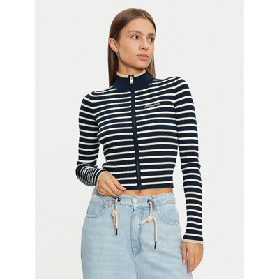 Tommy Jeans Sweter DW0DW19835 Granatowy Slim Fit S Granatowy Damskie Tommy Jeans Sweter DW0DW19835 Granatowy Slim Fit S Granatowy Damskie