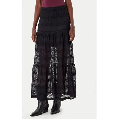 ONLY Spódnica maxi Luna 15353206 Czarny Regular Fit S Czarny Damskie ONLY Spódnica maxi Luna 15353206 Czarny Regular Fit S Czarny Damskie