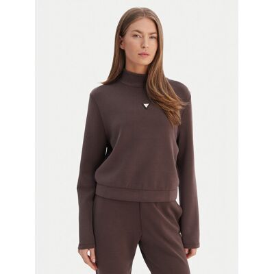 Guess Bluza V4YQ05 KCAY2 Brązowy Regular Fit XXS Brązowy Damskie Guess Bluza V4YQ05 KCAY2 Brązowy Regular Fit XXS Brązowy Damskie