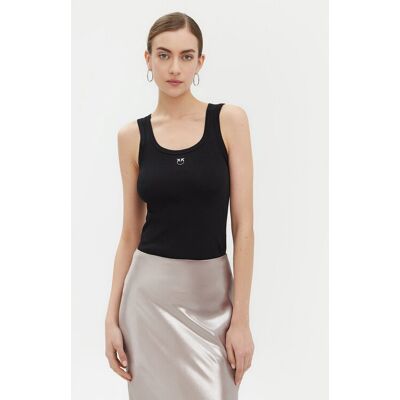 PINKO Top 100807 A2C1 Czarny Regular Fit L Czarny Damskie PINKO Top 100807 A2C1 Czarny Regular Fit L Czarny Damskie