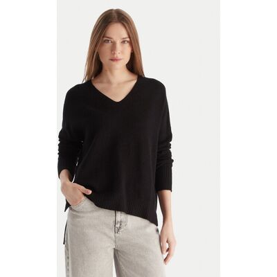 Kontatto Sweter 3M0842C Czarny Relaxed Fit NOSIZE Czarny Damskie Kontatto Sweter 3M0842C Czarny Relaxed Fit NOSIZE Czarny Damskie