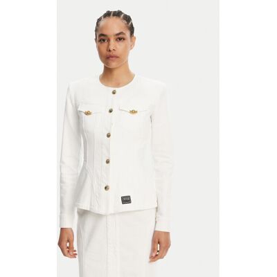 Versace Jeans Couture Kurtka jeansowa 78HAS457 Biały Slim Fit 38 Biały Damskie Versace Jeans Couture Kurtka jeansowa 78HAS457 Biały Slim Fit 38 Biały Damskie