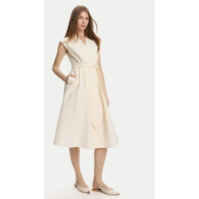 Marella Sukienka codzienna Ossola 2513221172 Écru Regular Fit 46 Kremowy Damskie Marella Sukienka codzienna Ossola 2513221172 Écru Regular Fit 46 Kremowy Damskie