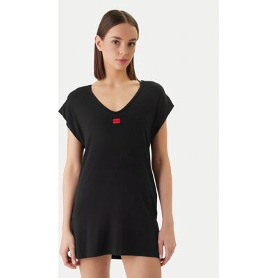 HUGO Sukienka plażowa Signature B. 50555745 Czarny Relaxed Fit M Czarny Damskie HUGO Sukienka plażowa Signature B. 50555745 Czarny Relaxed Fit M Czarny Damskie