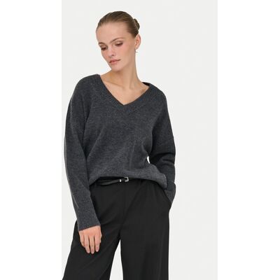 ONLY Sweter Mari 15360940 Szary Loose Fit XS Szary Damskie ONLY Sweter Mari 15360940 Szary Loose Fit XS Szary Damskie