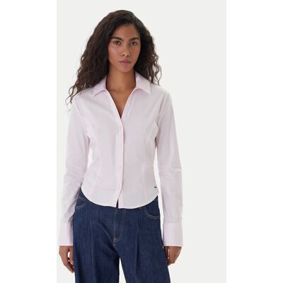 Tommy Jeans Koszula Baby DW0DW22604 Różowy Slim Fit XXS Różowy Damskie Tommy Jeans Koszula Baby DW0DW22604 Różowy Slim Fit XXS Różowy Damskie