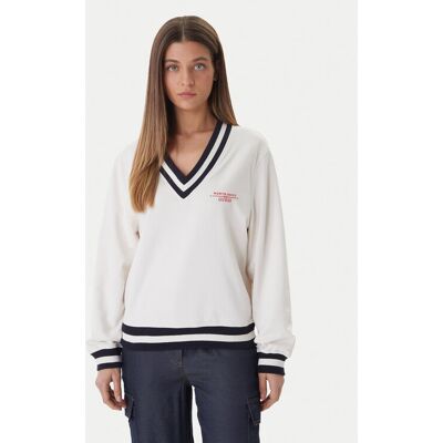 Bluza GUESS x NORTH SAILS W6GQ11 K3480 Écru Regular Fit S Kremowy Damskie Bluza GUESS x NORTH SAILS W6GQ11 K3480 Écru Regular Fit S Kremowy Damskie