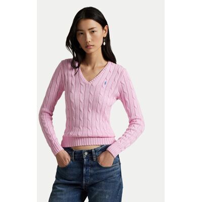 Polo Ralph Lauren Sweter 211971870006 Różowy Slim Fit L Różowy Damskie Polo Ralph Lauren Sweter 211971870006 Różowy Slim Fit L Różowy Damskie